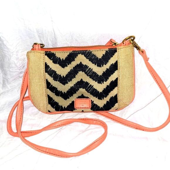 Fossil 'Kira'  Top Zip Canvas Crossbody Bag - Picture 1 of 10